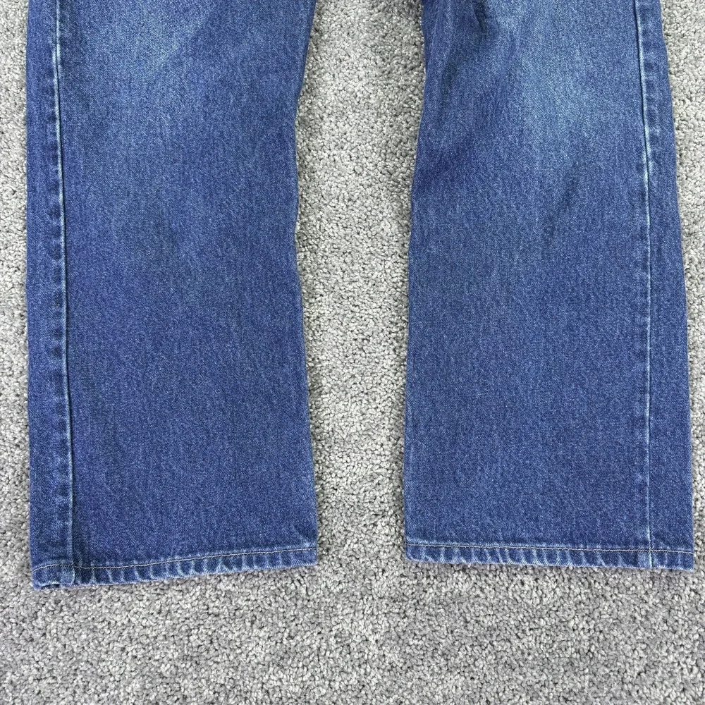 Levis 505 Jeans Mens 38x26 Blue Regular Straight Denim Medium Wash Logo City